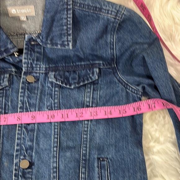 Tract Dark Wash  Blue Jean Jacket Classic Denim Style - Picture 4 of 5